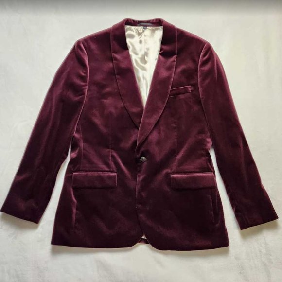 J. Crew Other - New men's J Crew Ludlow slim-fit shawl-collar tuxedo jacket in red velvet blazer